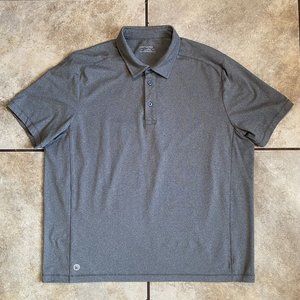 Untuckit Men’s Shirt Size XL Polo Short Sleeve Gray Stretch Soft